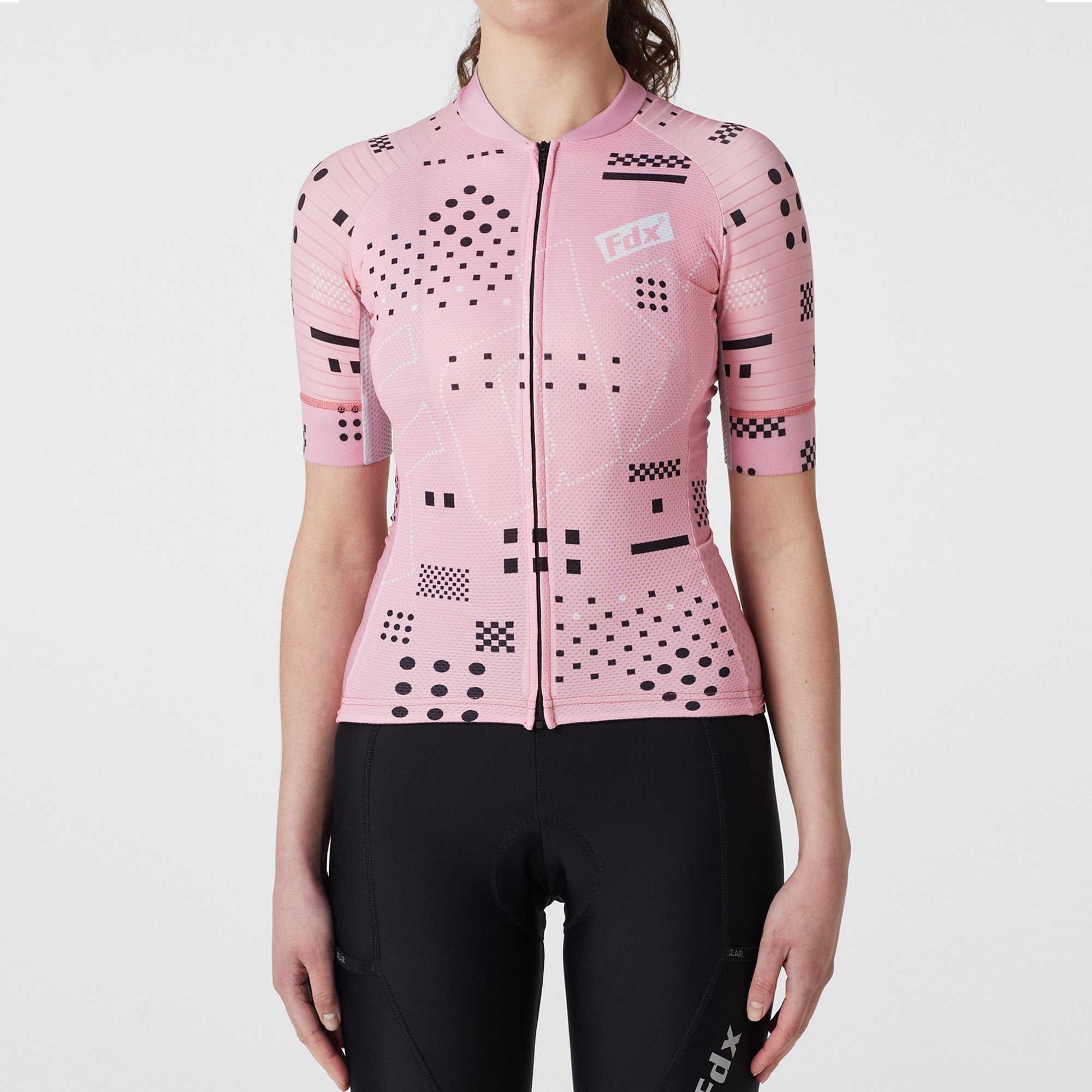 Fdx All Day Tea Pink Women's Summer Short Sleeve Cycling Jersey