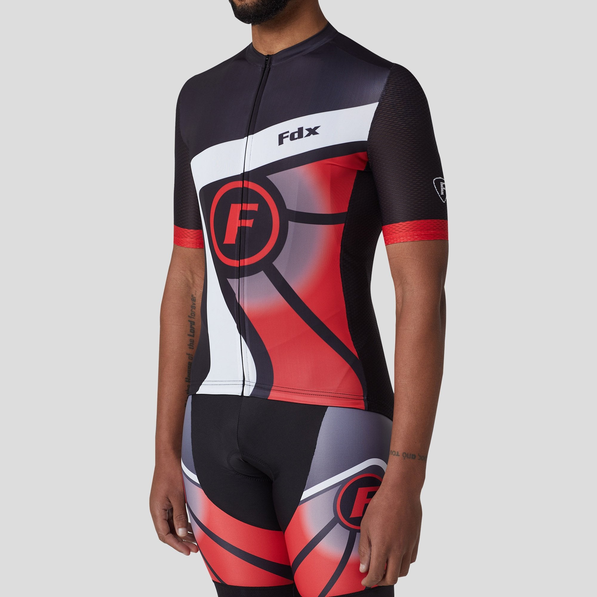 Fdx Signature Red Men's Short Sleeve Summer Cycling Jersey