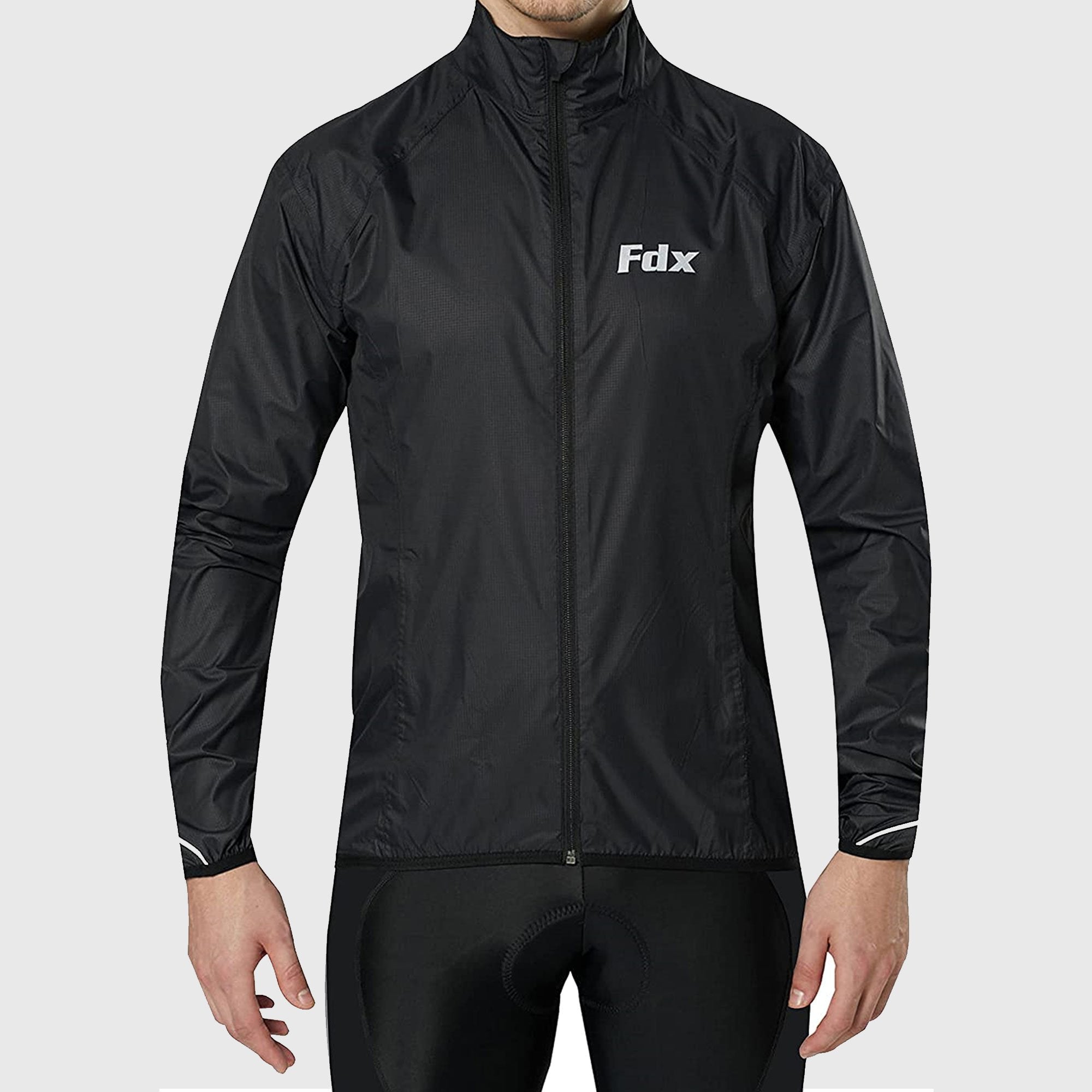 Fdx J20 Black Windproof & Waterproof Men's Cycling Jacket