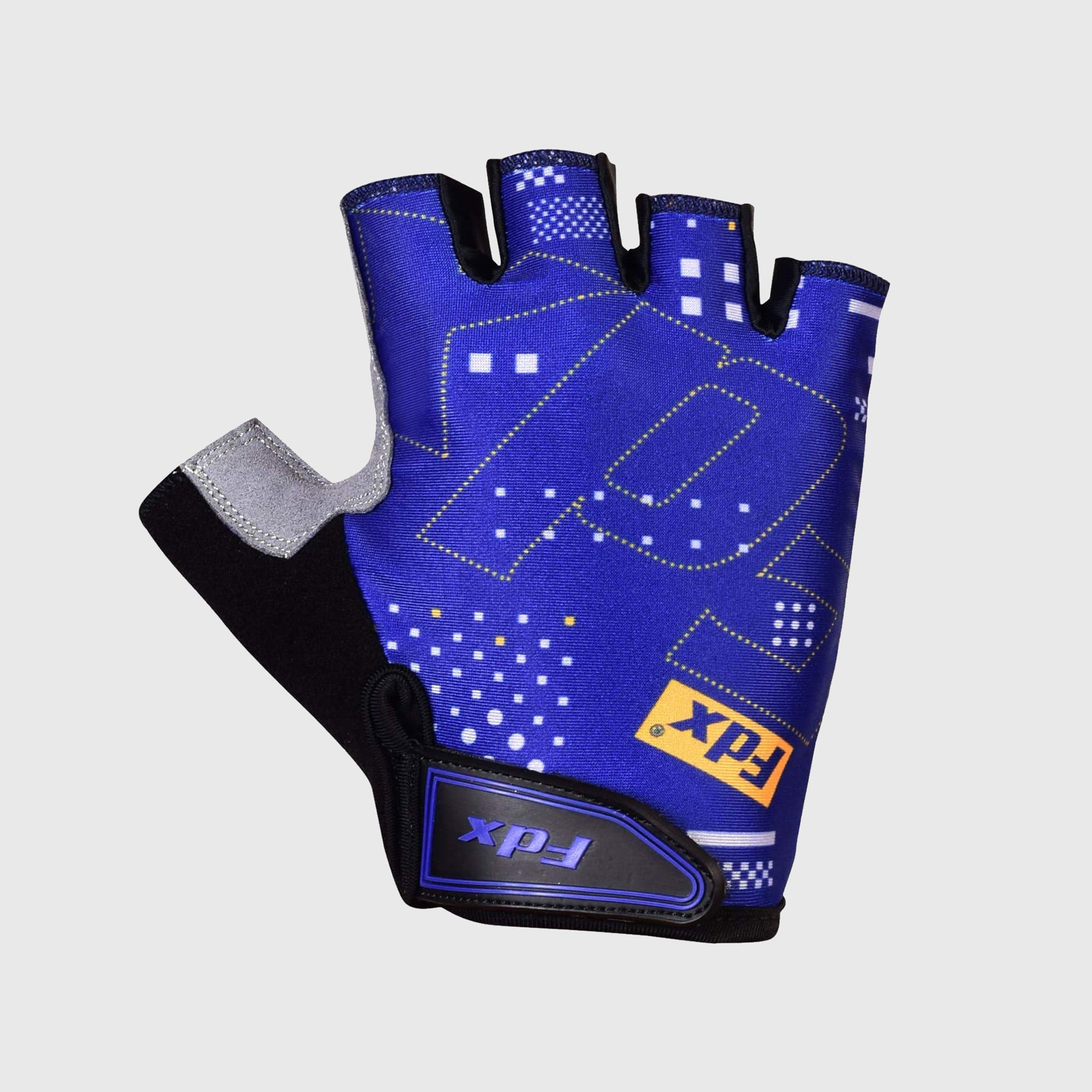 Fdx All Day Navy Blue Gel Padded Short Finger Summer Cycling Gloves