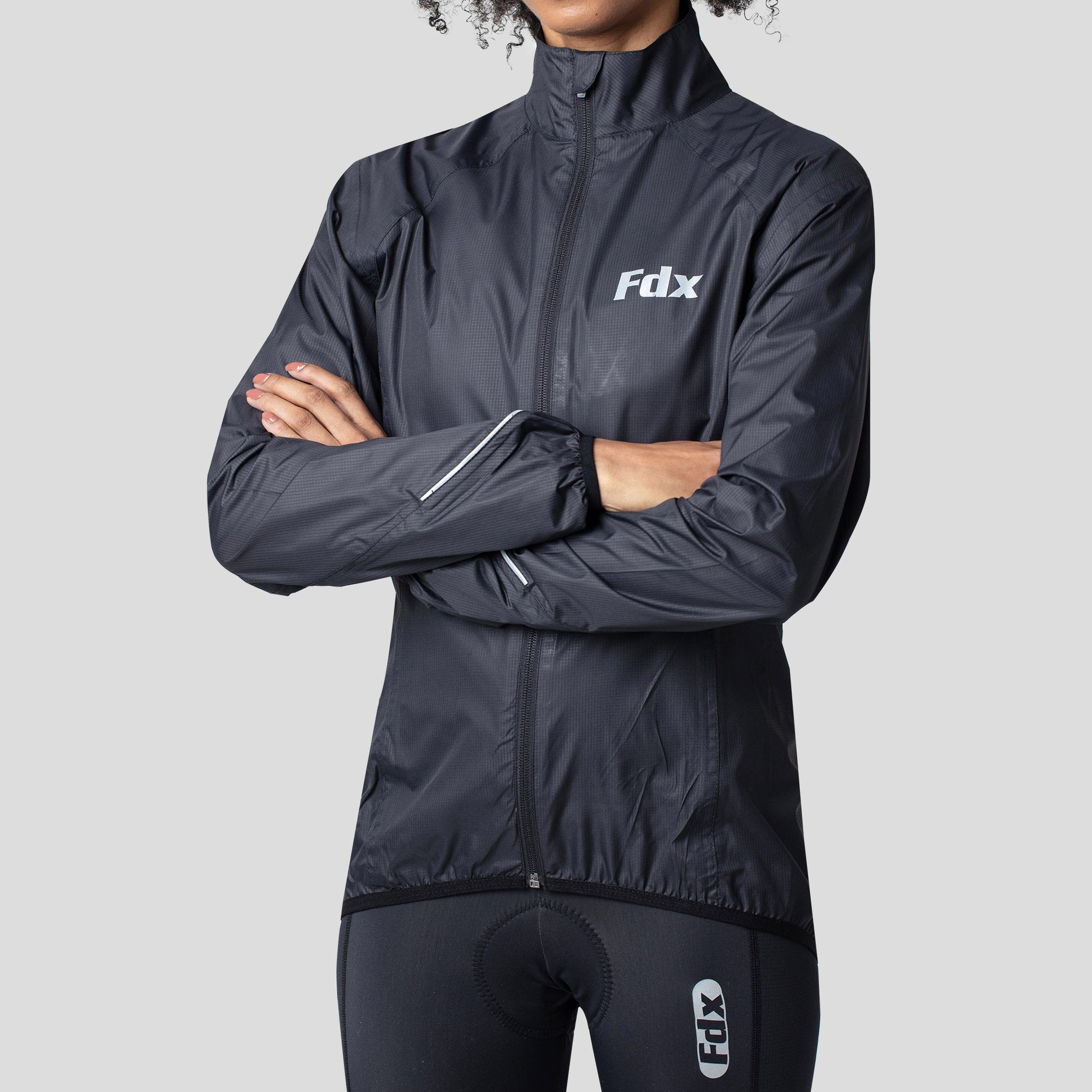 Fdx J20 Black Women's Windproof & Waterproof Cycling Jacket