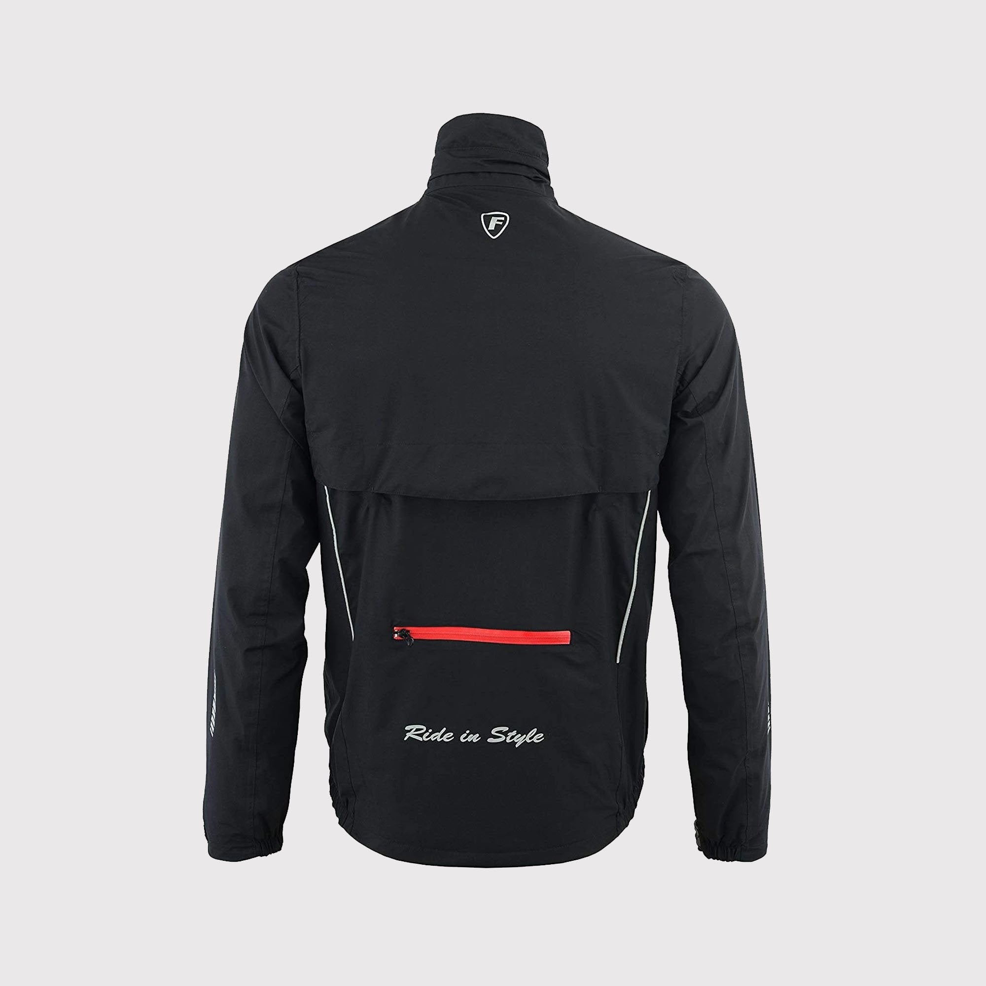 Fdx Evex Black Men's Windproof & Waterproof Thermal Cycling Jacket