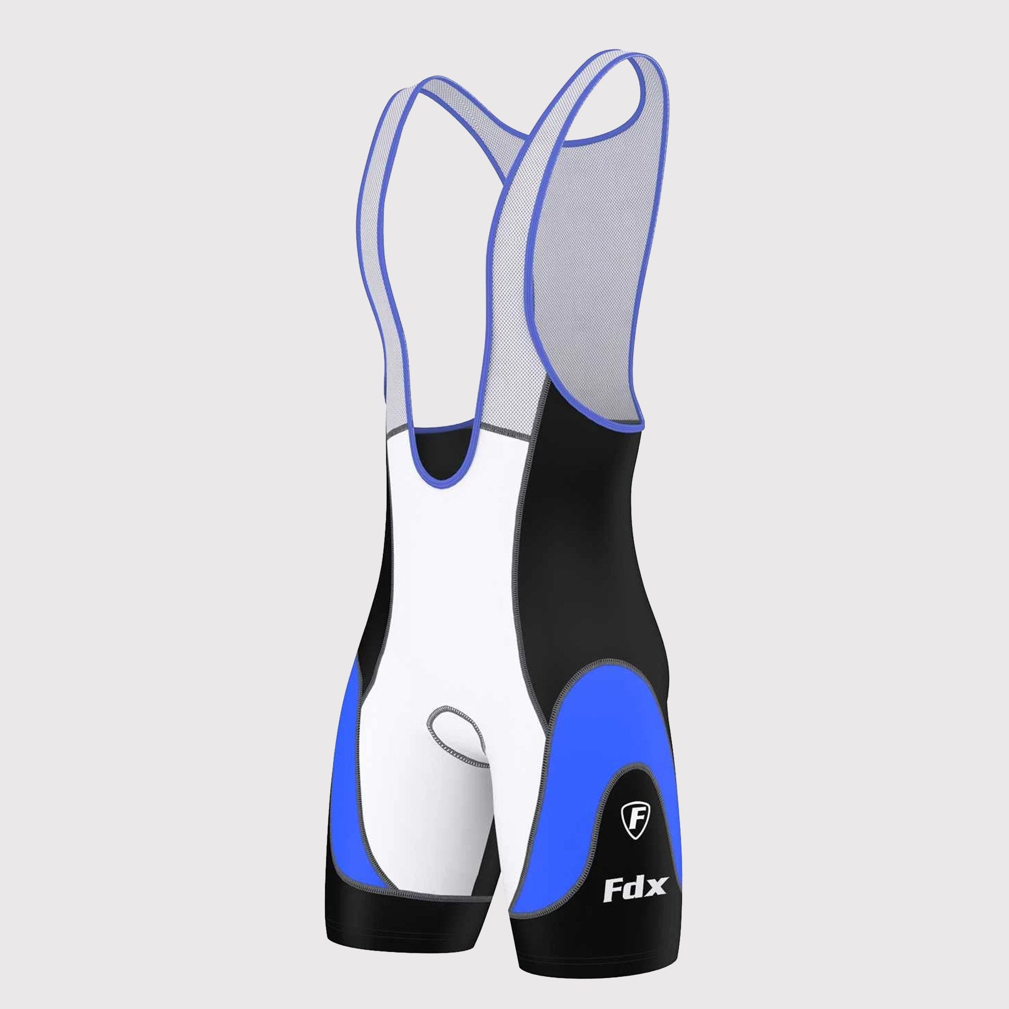 Fdx Windrift Blue Men's Padded Summer Cycling Bib Shorts