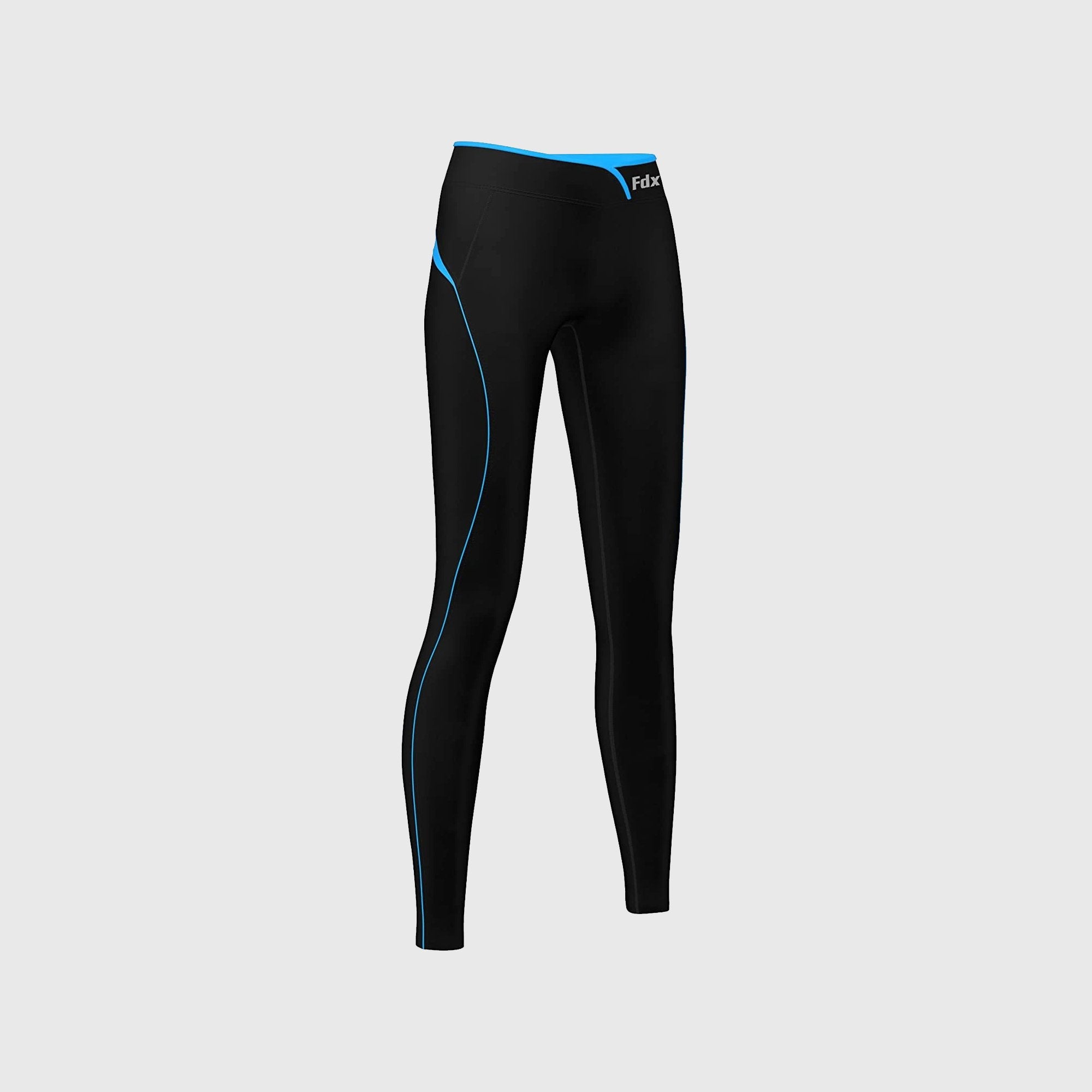 Fdx P2 Sky Blue Women's Thermal Base Layer Winter Compression Leggings