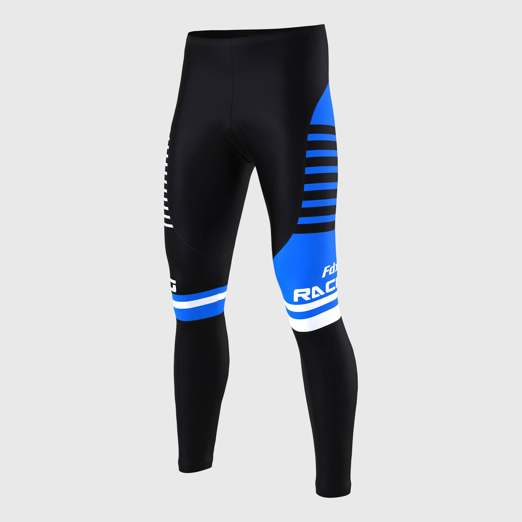 Fdx Blaze Men's Blue Thermal Padded Cycling Tights