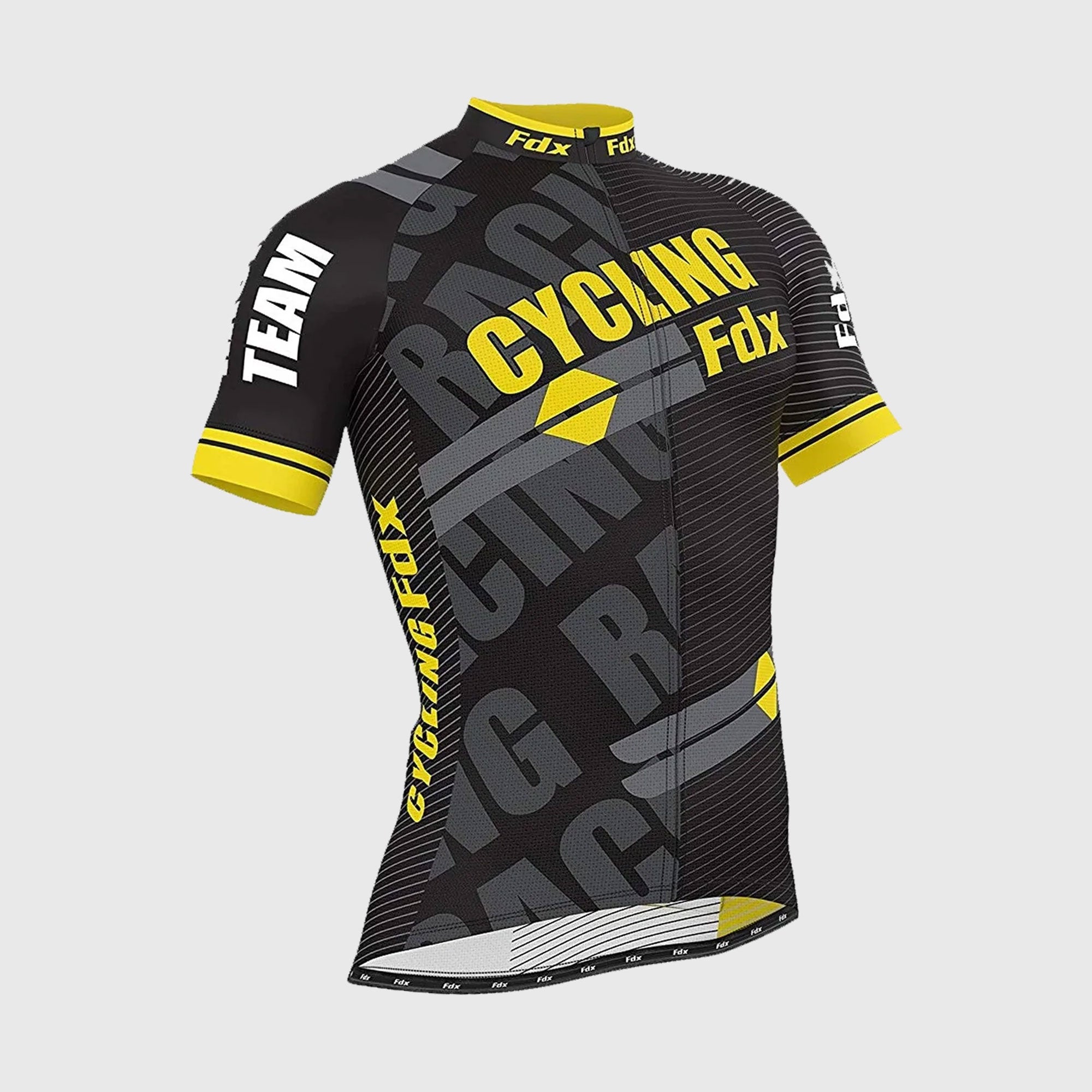 Fdx Core Yellow Men's Short Sleeve Summer Cycling Jersey