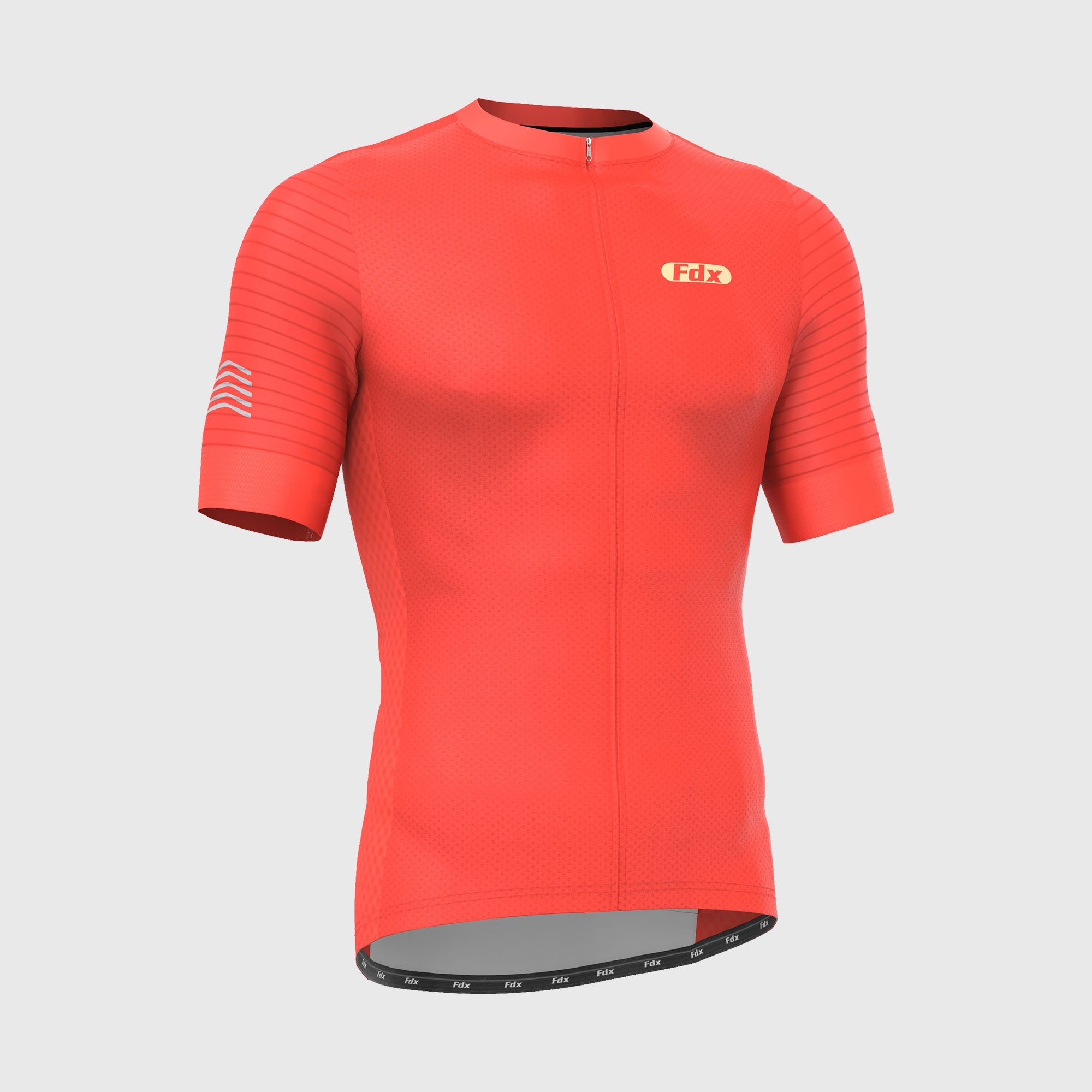 Fdx Essential Orange Men's Short Sleeve Summer Cycling Jersey
