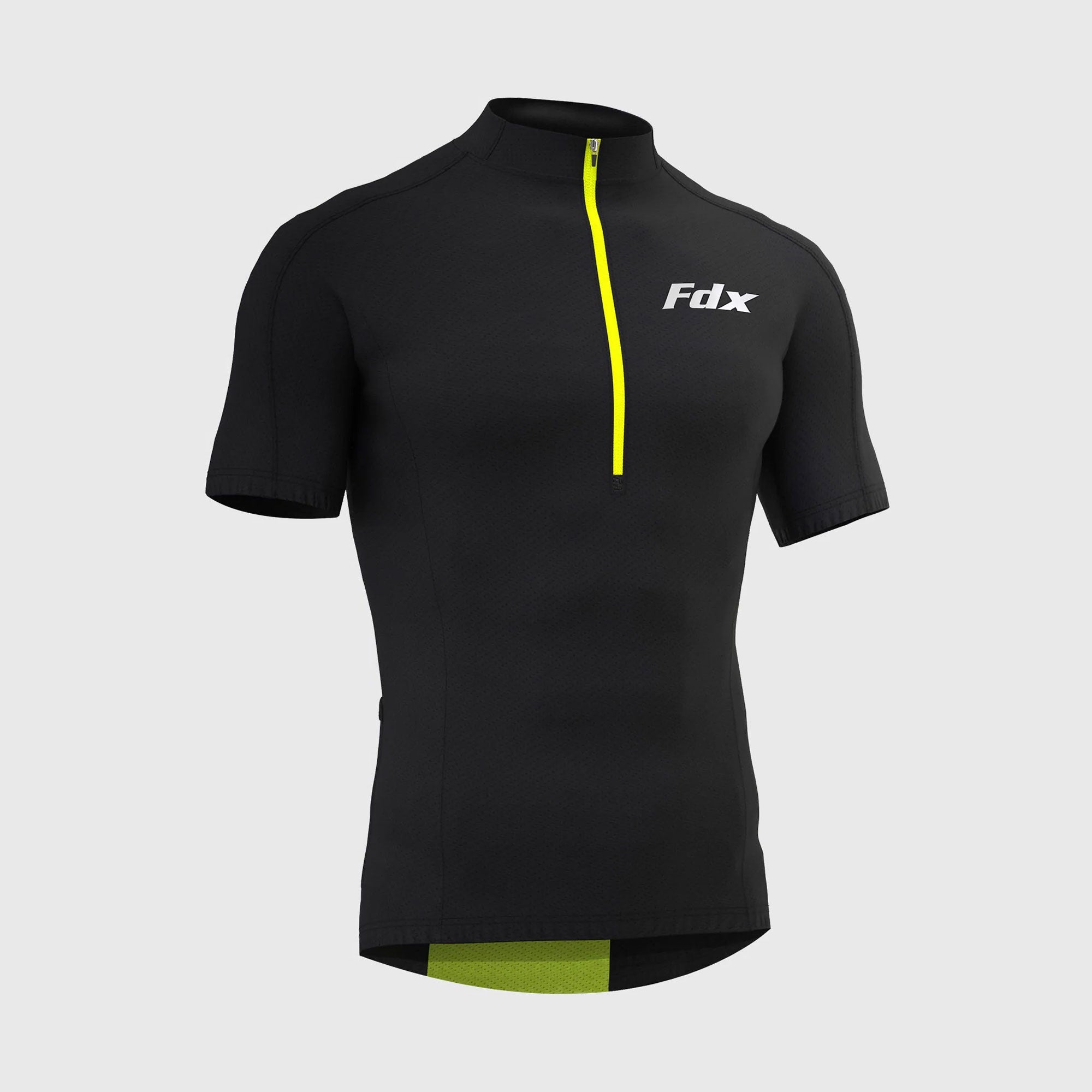 Fdx Pace Black Men's Short Sleeve Summer Cycling Jersey