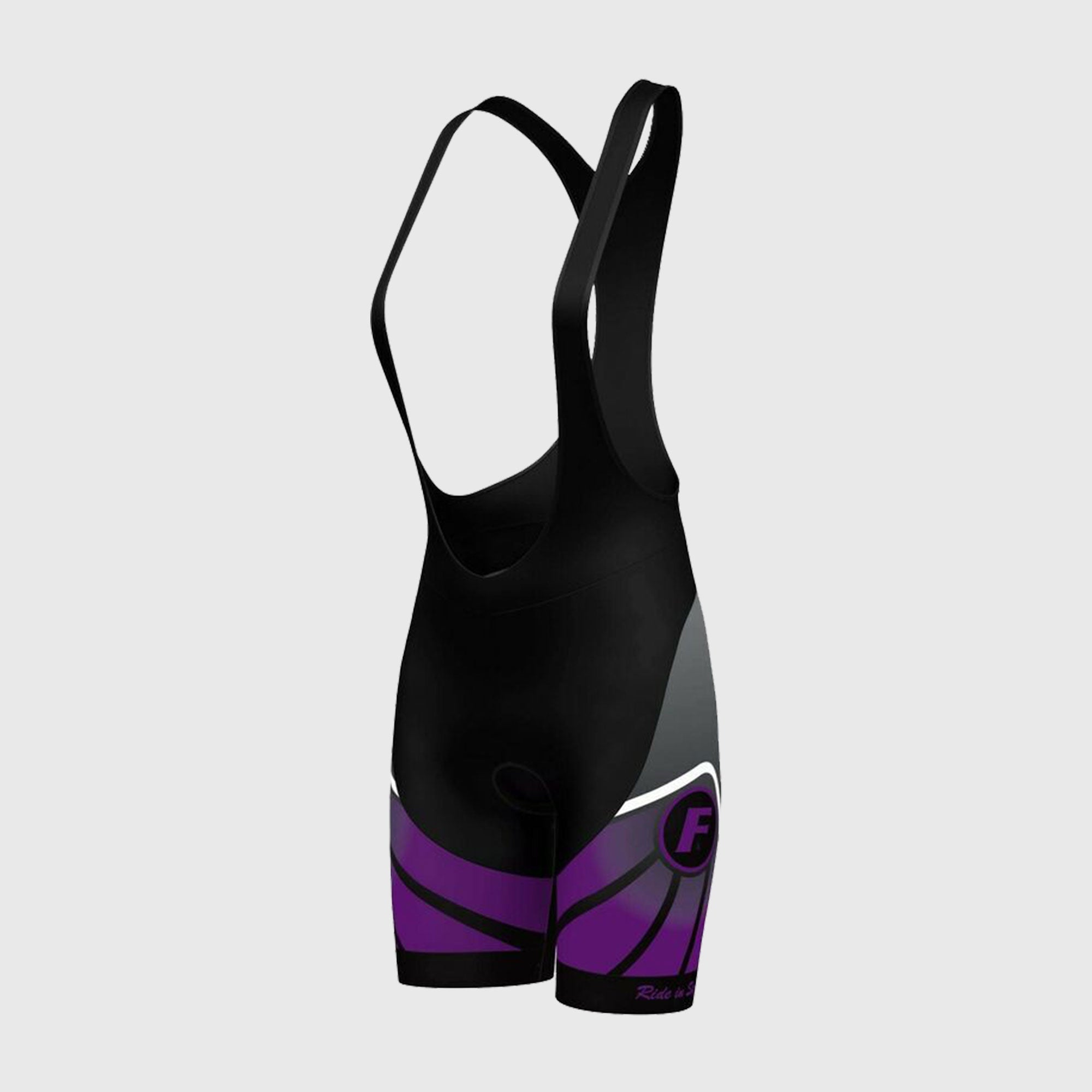Fdx Signature Purple Women's Summer Cycling Padded Bib Shorts