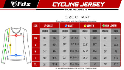 Fdx Ripple Pink Women's Fleeced Lined Winter Cycling Jersey