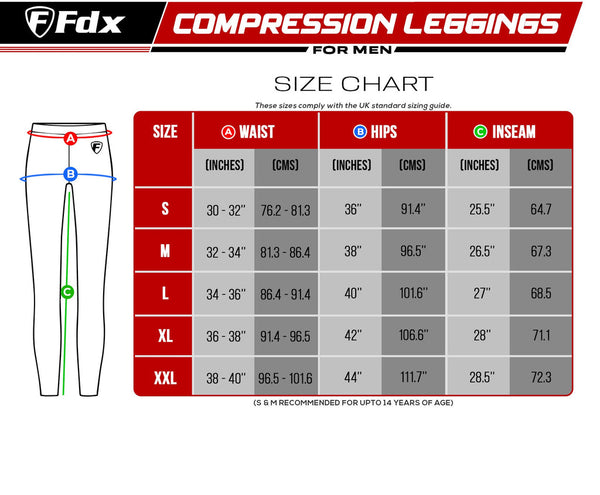 Fdx T5 Men's Winter Compression Leggings Grey, Green & Yellow