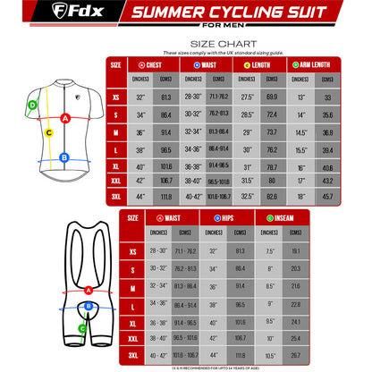 Fdx Men's Set All Day Green Short Sleeve Jersey & Bib Shorts