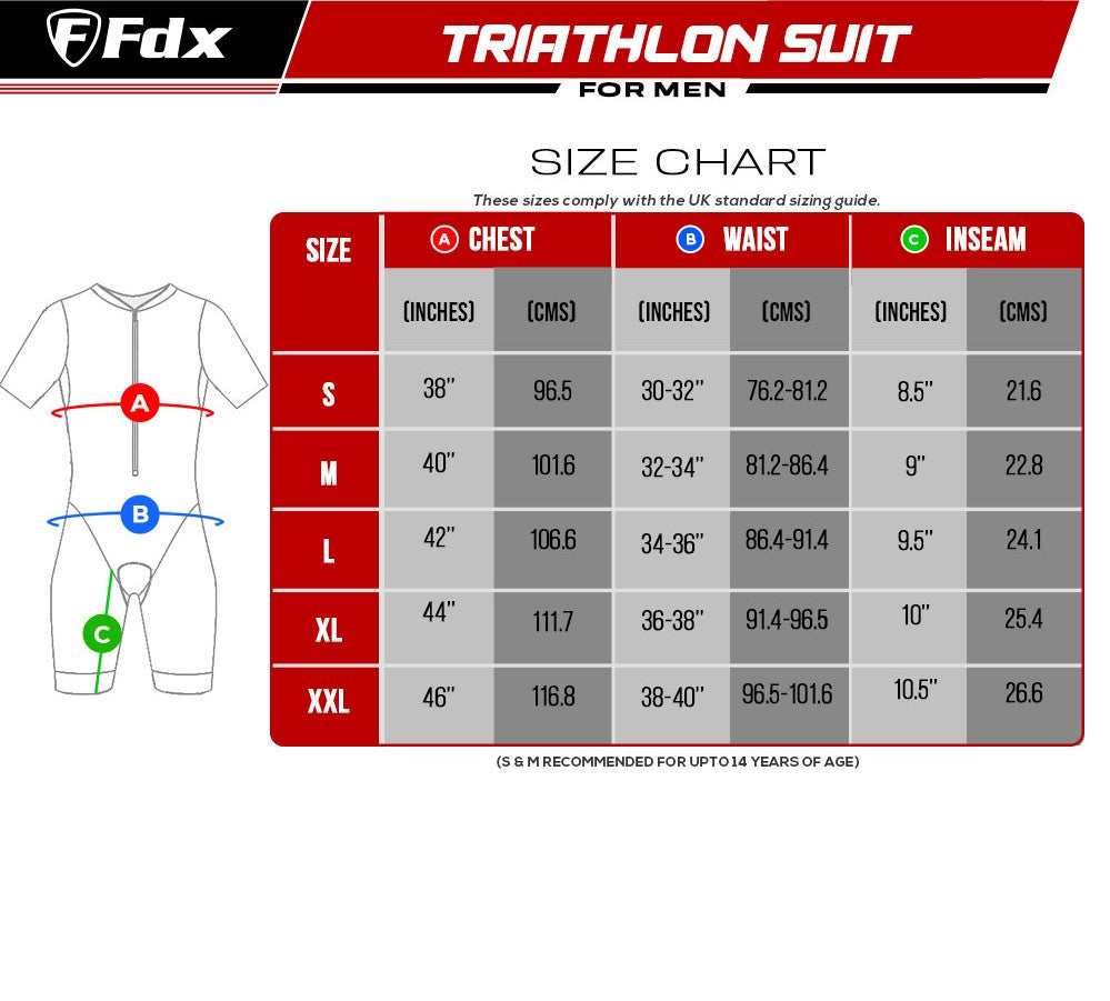 Fdx Camouflage Blue Men's Padded Triathlon Suit