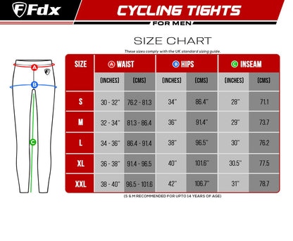 Fdx Thermodream Men's Grey Thermal Padded Cycling Tights