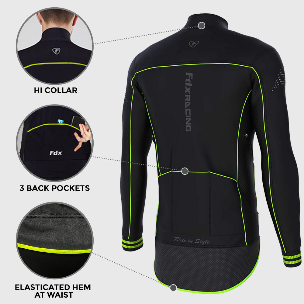 Fdx Apollux Green Men's Windproof Cycling Jacket