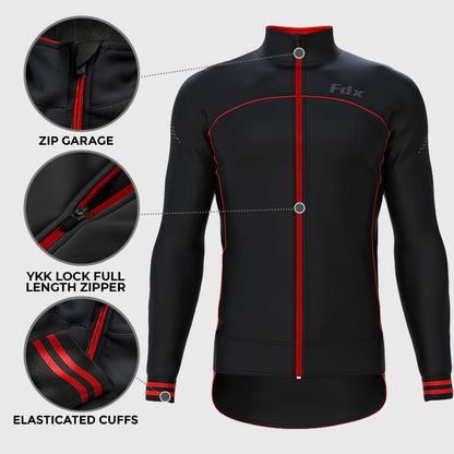 Fdx Apollux Red Men's Windproof Cycling Jacket