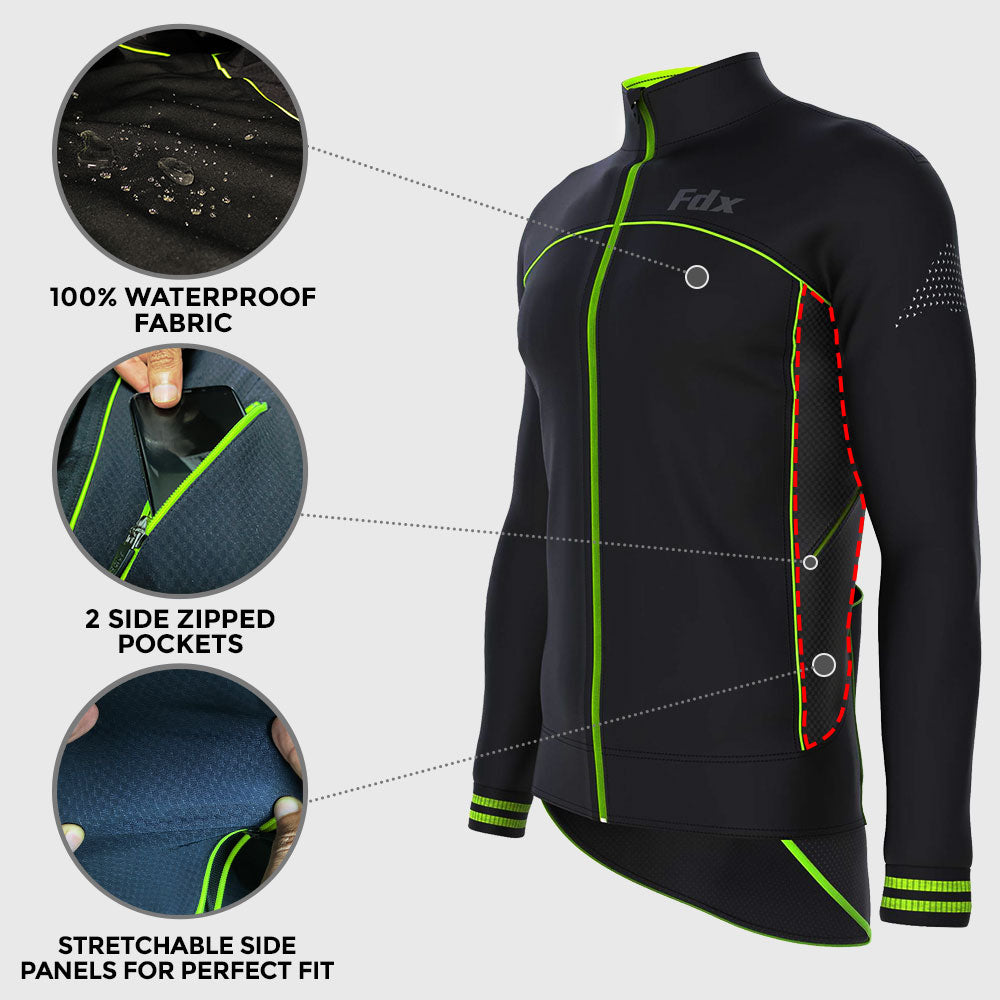 Fdx Apollux Green Men's Windproof Cycling Jacket