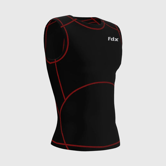 Fdx Luniron Red Men's Sleeveless Summer Base Layer Shirt