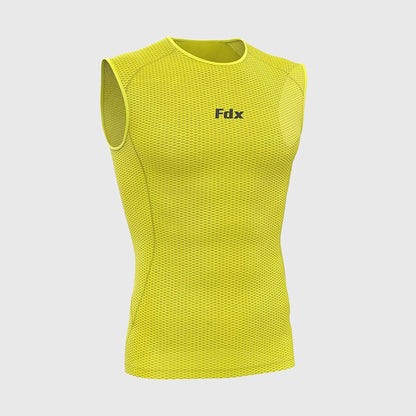 Fdx Aeroform Yellow Men's Sleeveless Mesh Summer Cycling Top