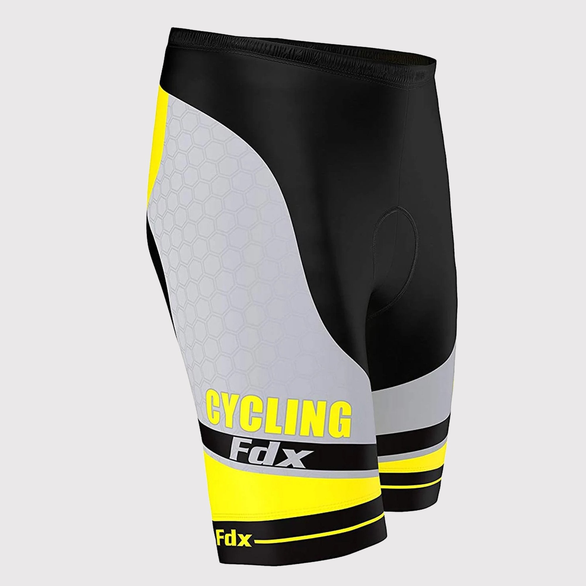 Fdx Apex Yellow Men's Gel Padded Summer Cycling Shorts