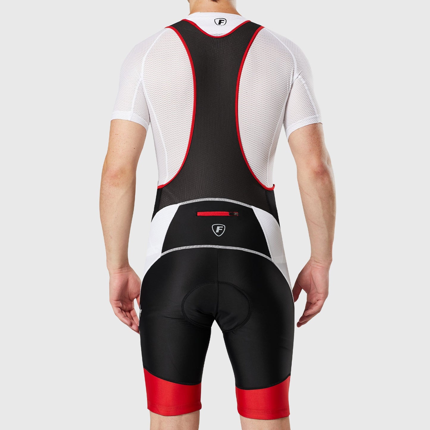 Fdx Windsor Red Men's Padded Summer Cycling Bib Shorts