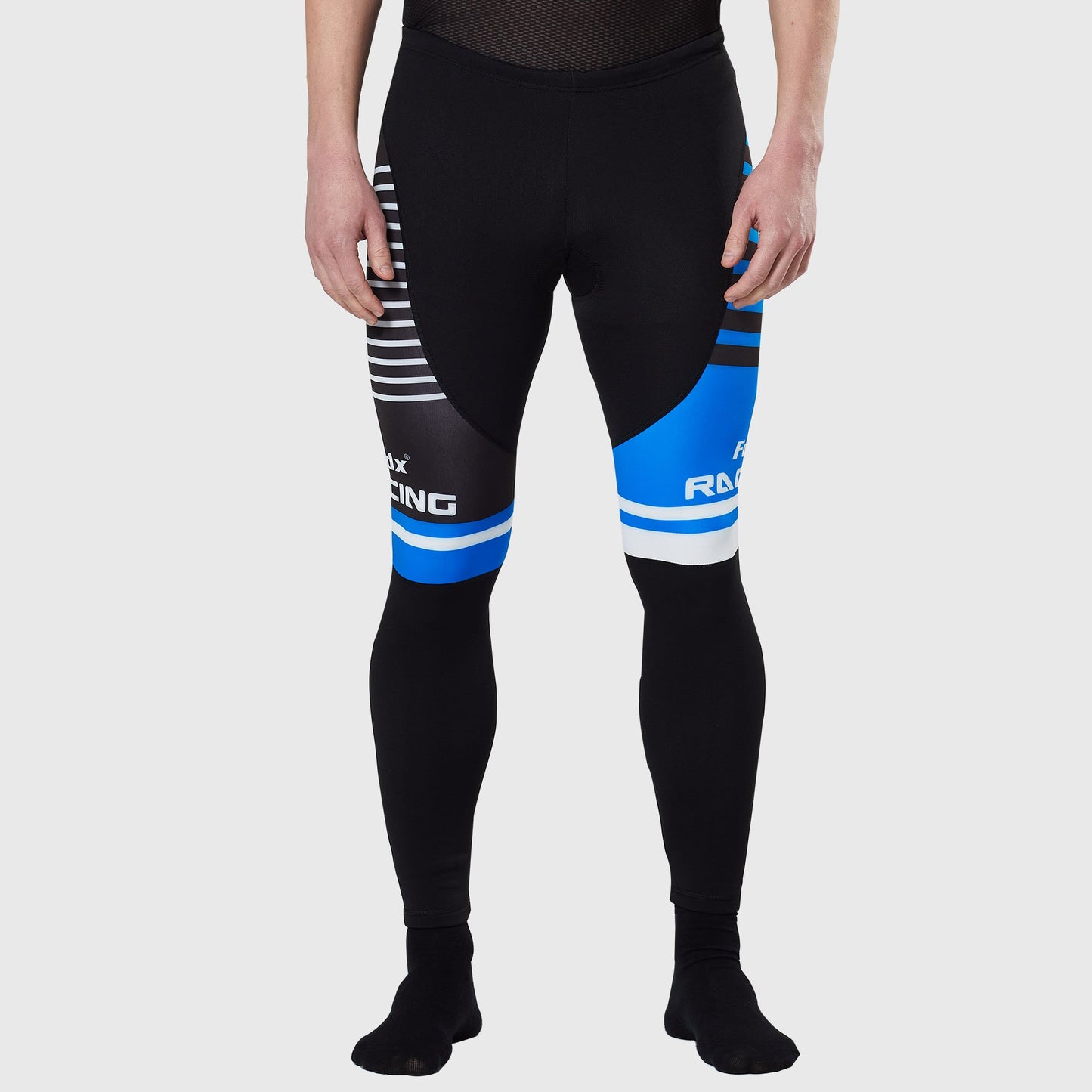 Fdx Blaze Men's Blue Thermal Padded Cycling Tights