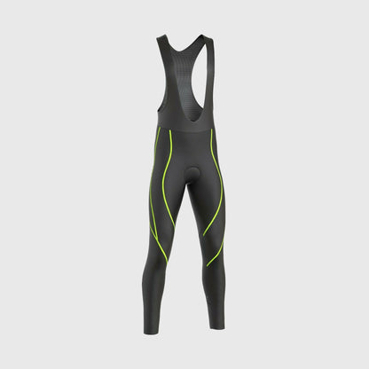 Fdx Divine Fluorescent Yellow Women's Thermal Padded Winter Bib Tights