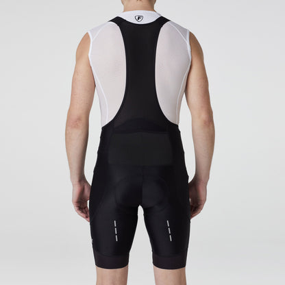 Fdx Duo Black Men's Padded Summer Cycling Cargo Bib Shorts