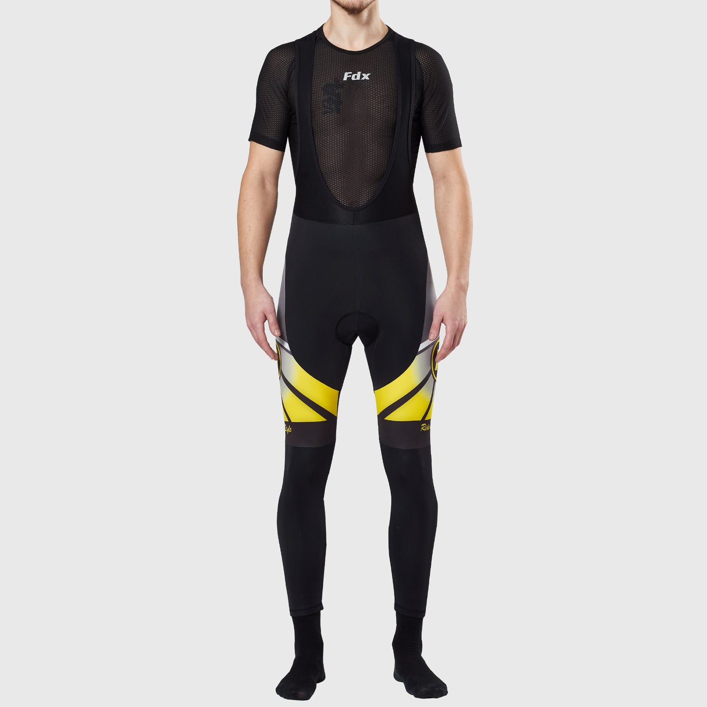 Fdx Men's Set Signature Thermal Roubaix Long Sleeve Cycling Jersey & Bib Tights - Yellow