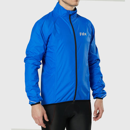 Fdx J20 Blue Windproof & Waterproof Men's Cycling Jacket