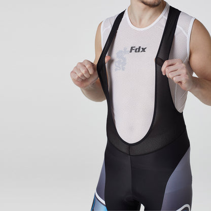 Fdx Signature Blue Men's Padded Summer Cycling Bib Shorts