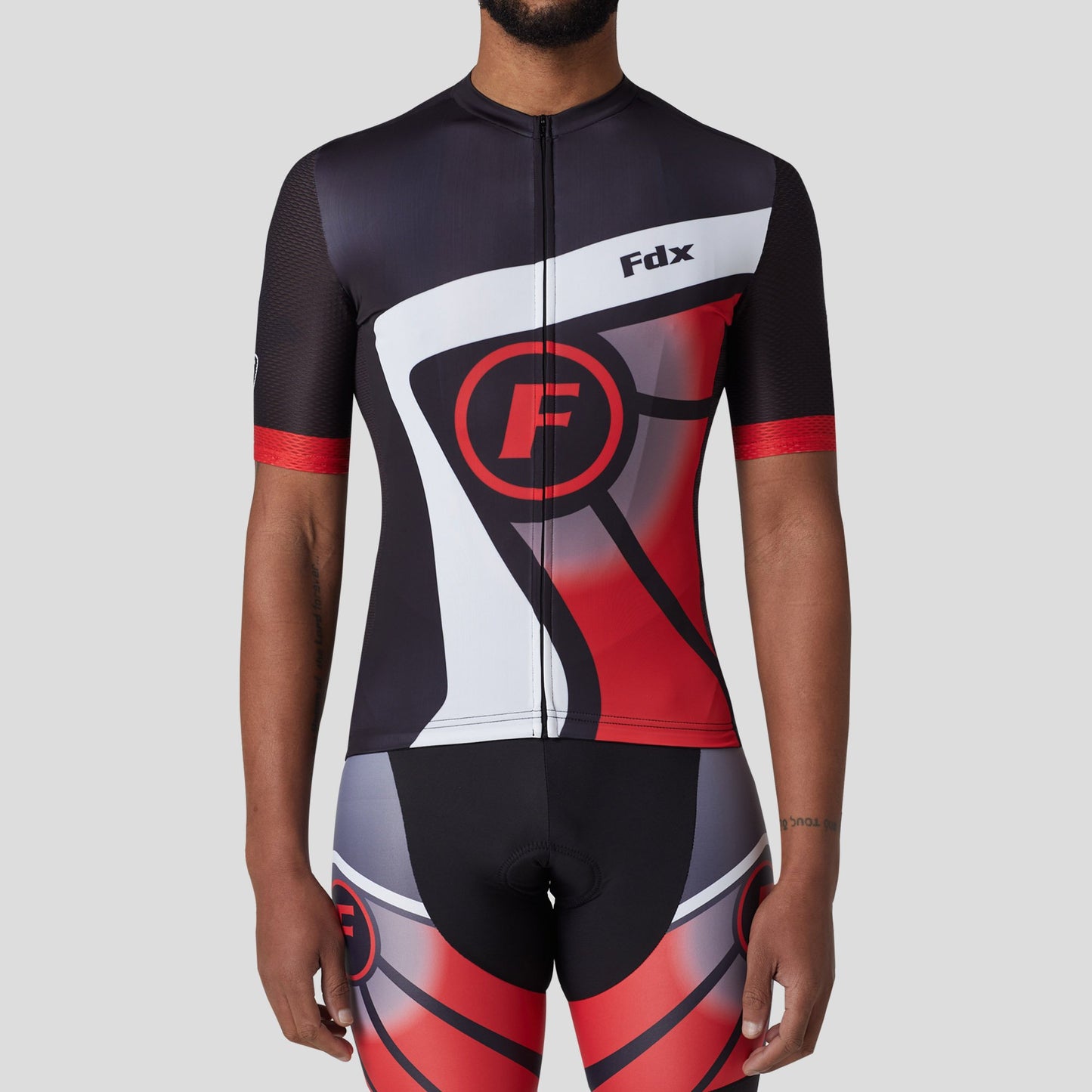 Fdx Signature Red Men's Short Sleeve Summer Cycling Jersey