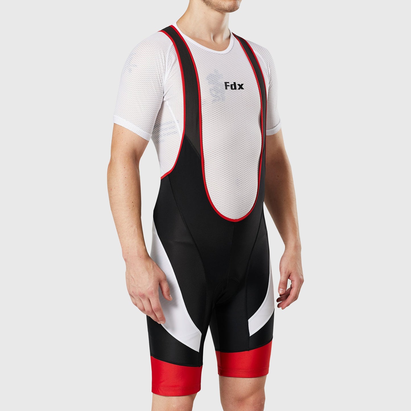 Fdx Windsor Red Men's Padded Summer Cycling Bib Shorts