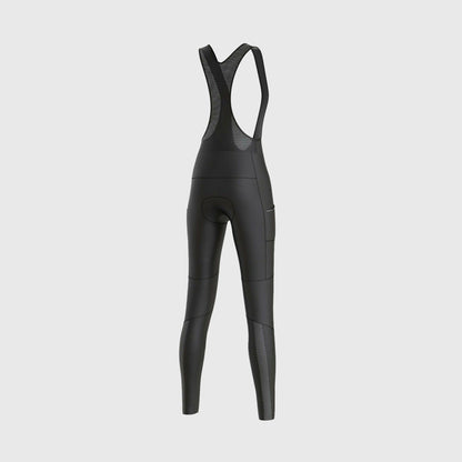 Fdx Women's Set All Day Thermal Roubaix Long Sleeve Cycling Jersey & Cargo Bib Tights - Black