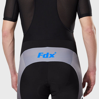 Fdx Men's Set Signature Thermal Roubaix Long Sleeve Cycling Jersey & Bib Tights - Blue