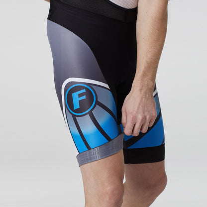 Fdx Signature Blue Men's Padded Summer Cycling Bib Shorts