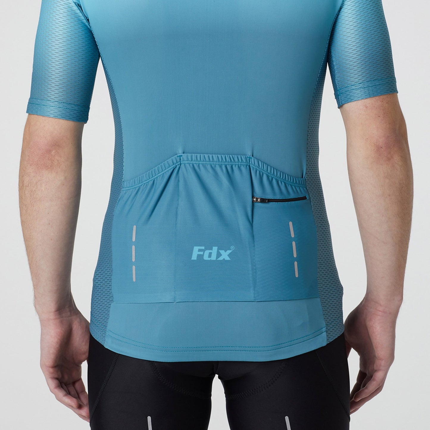 Fdx Duo Blue Men's Short Sleeve Summer Cycling Jersey