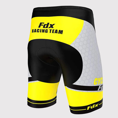 Fdx Apex Yellow Men's Gel Padded Summer Cycling Shorts