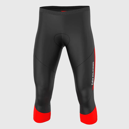 FDX GALLOP RED MEN'S 3/4 GEL PADDED SUMMER CYCLING SHORTS