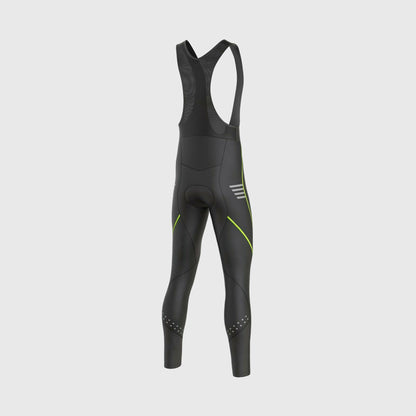 Fdx Divine Fluorescent Yellow Women's Thermal Padded Winter Bib Tights