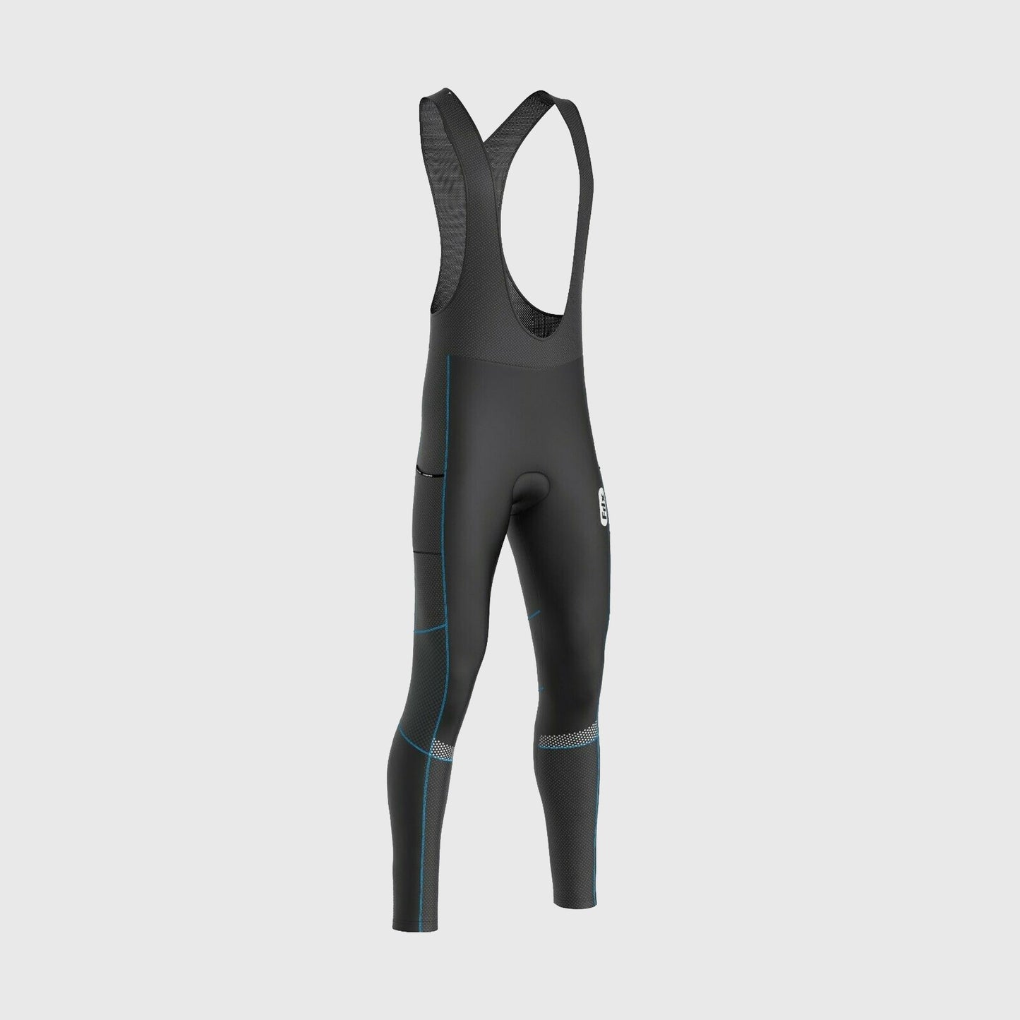 Fdx All Day Men's Blue Thermal Padded Cycling Bib Tights