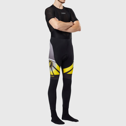 Fdx Men's Set Signature Thermal Roubaix Long Sleeve Cycling Jersey & Bib Tights - Yellow