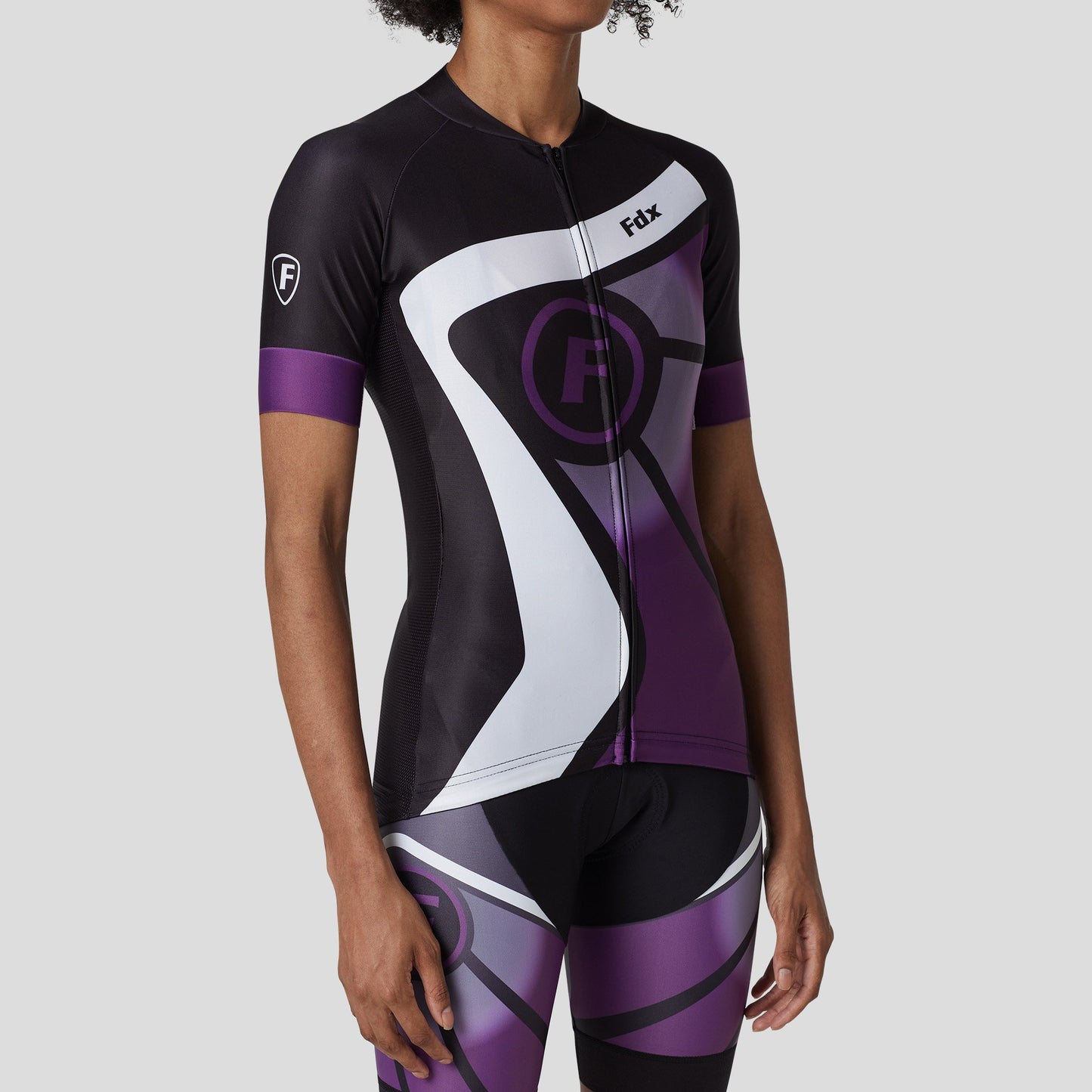 Fdx Signature Purple Women's Short Sleeve Summer Cycling Jersey