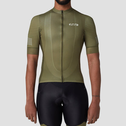 Fdx Essential Green Men's Short Sleeve Summer Cycling Jersey