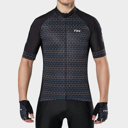 Fdx Vega Black Men's Short Sleeve Summer Cycling Jersey