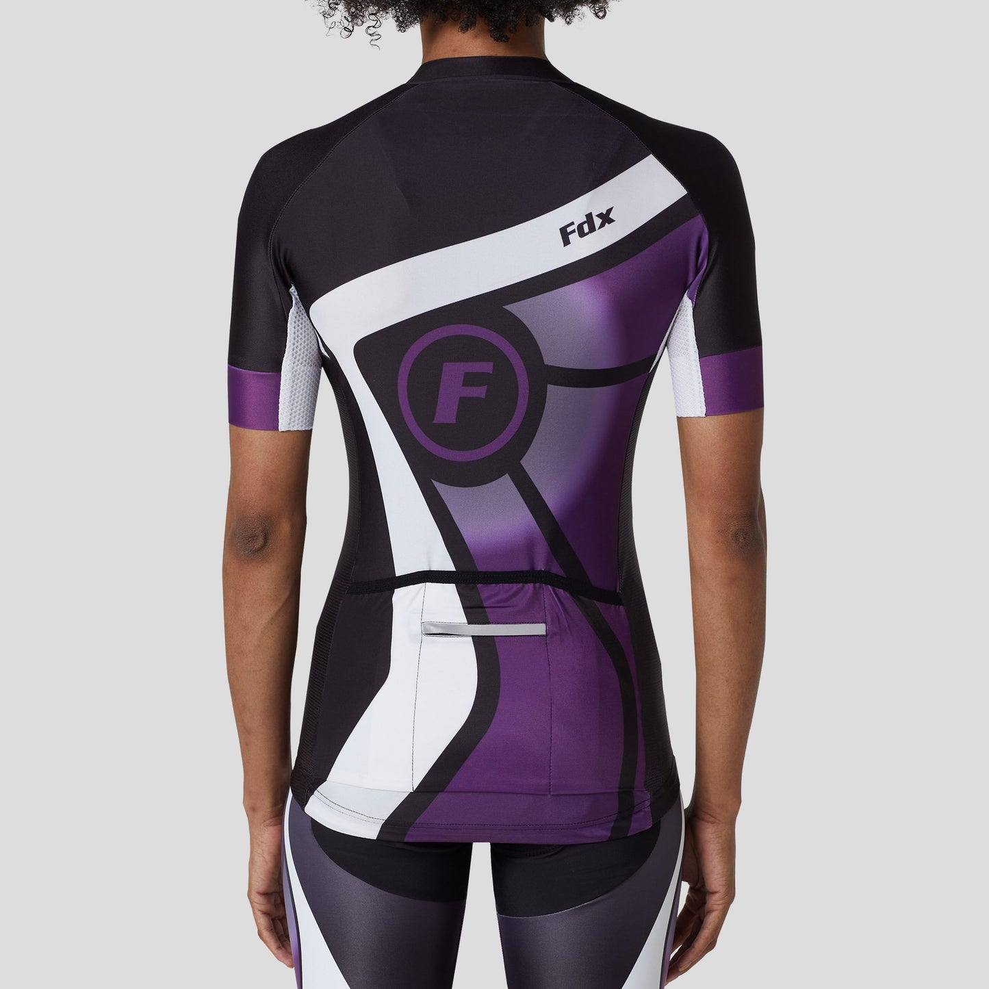 Fdx Signature Purple Women's Short Sleeve Summer Cycling Jersey