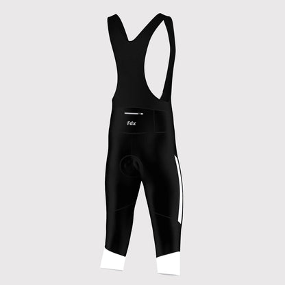 Fdx Gallop White Men's Cycling Gel Padded 3/4 Bib Tights