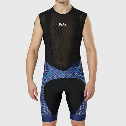 Fdx Classic II Blue Men's Padded Summer Cycling Bib Shorts