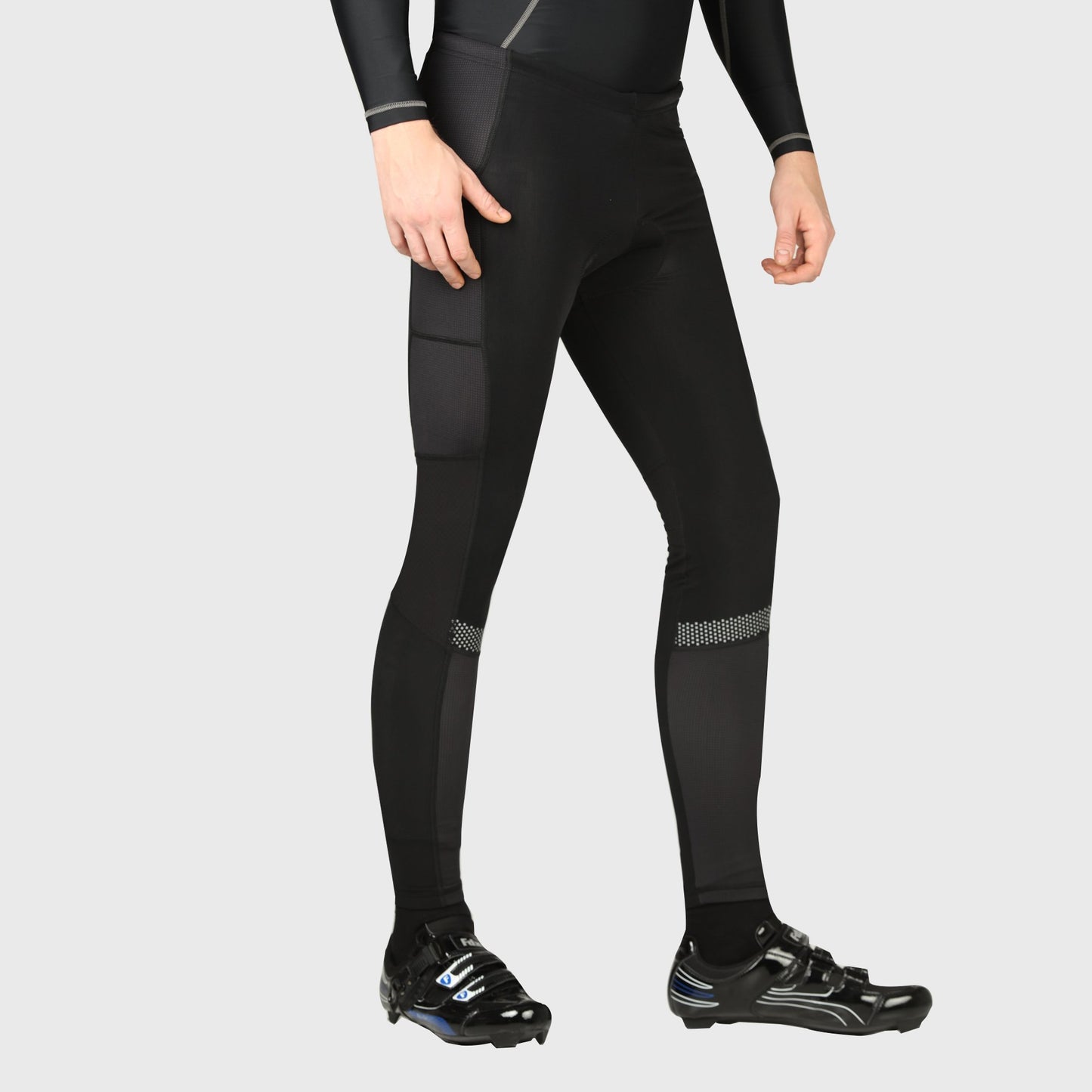 Fdx All Day Men's Black Thermal Padded Cycling Tights