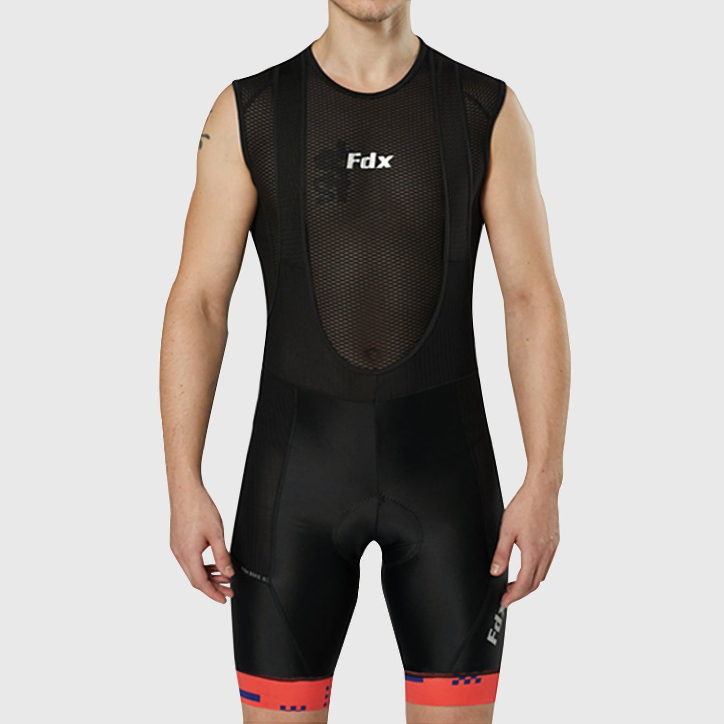 Fdx Men's Set All Day Red Short Sleeve Jersey & Bib Shorts